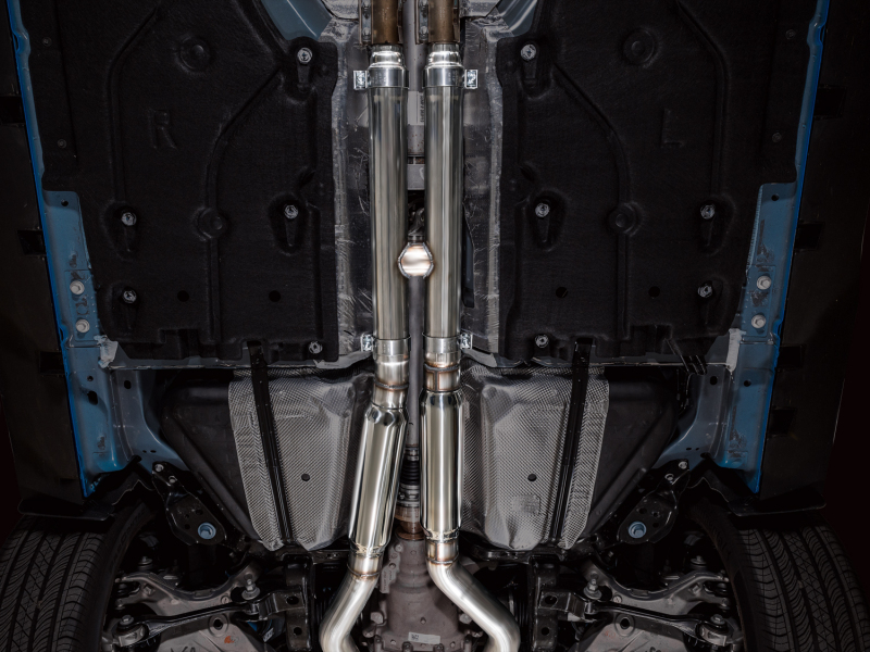 Ford Mustang Performance Exhaust - AWE Tuning - Cat Back Touring Edition - Dual Diamond Black Tips - `24-`27